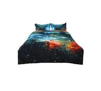 sourcing map- Consolateur Galaxies Déposée Duvet Réversible drap Bleu 200x230cm