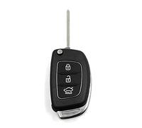 sourcing map Coque de clé pour Hyundai Santa Fe 3 Boutons Plip Télécommande avec Lame Boîte Rechange