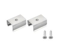 sourcing map Corde Luminaire Montage Agrafes, Mur Canal Montage Support Accessoires pour 12mm à 13mm LED Néon Bande, Inox Acier, Paquet de 20