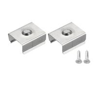 sourcing map Corde Luminaire Montage Agrafes, Mur Canal Montage Support Accessoires pour 15mm à 17mm LED Néon Bande, Inox Acier, Paquet de 20