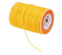 sourcing map Cordon ciré pour la fabrication de bijoux et la couture - 0,8 mm x 45,4 m - Jaune