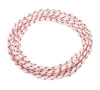 sourcing map Cordon de démarrage à rebond en polyester pour tondeuse à gazon, tronçonneuse, générateur, débroussailleuse, moteur - Rouge et blanc - 6 mm de diamètre - 12 m