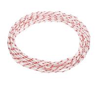 sourcing map Cordon de démarrage à rebond en polyester pour tondeuse à gazon, tronçonneuse, générateur, débroussailleuse, moteur - Rouge et blanc - 3 mm de diamètre - 10 m