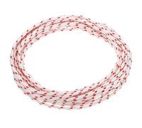 sourcing map Cordon de démarrage à rebond en polyester pour tondeuse à gazon, tronçonneuse, générateur, débroussailleuse, moteur - Rouge et blanc - 5 mm de diamètre - 12 m