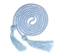 sourcing map Cordon d'honneur de 170,2 cm avec pompon en polyester tressé pour remise de diplôme, fête, cérémonie, remise de diplôme, bleu ciel