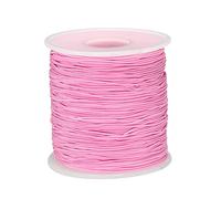 sourcing map Cordon élastique extensible - 0,8 mm - 90 m - Rose foncé - Pour travaux manuels, fabrication de bijoux, bracelets, colliers, perles