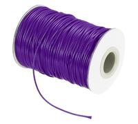 sourcing map Cordon en cuir ciré - 1,5 mm - Pour la fabrication de bracelets, colliers, perles, bijoux et loisirs créatifs (Violet foncé)