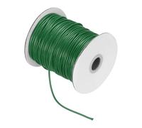 sourcing map Cordon en cuir ciré - 2 mm - 85 m - Pour la fabrication de bracelets, colliers, perles, bijoux et loisirs créatifs (vert foncé)