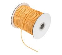 sourcing map Cordon en cuir ciré - 2 mm - 85 m - Pour la fabrication de bracelets, colliers, perles, bijoux et loisirs créatifs (jaune)