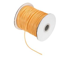 sourcing map Cordon en cuir ciré - 2 mm - 85 m - Pour la fabrication de bracelets, colliers, perles, bijoux et loisirs créatifs (jaune)