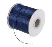 sourcing map Cordon en polyester ciré - 0,5 mm - 150 m - Pour la fabrication de bracelets, colliers, perles, bijoux et loisirs créatifs (bleu marine)