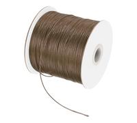sourcing map Cordon en polyester ciré - 0,5 mm - 150 m - Pour la fabrication de bracelets, colliers, perles, bijoux et loisirs créatifs - Marron