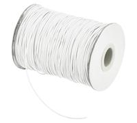 sourcing map Cordon en polyester ciré - 0,8 mm - 150 m - Pour fabrication de bracelets, colliers, perles, bijoux et loisirs créatifs - Blanc