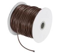 sourcing map Cordon en polyester ciré - 2,5 mm - 87 m - Pour la fabrication de bracelets, colliers, perles, bijoux et loisirs créatifs - Marron foncé