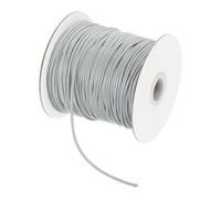 sourcing map Cordon en polyester ciré - 2 mm - Pour la fabrication de bracelets, colliers, perles, bijoux et loisirs créatifs - Gris clair - 2 mm
