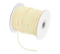 sourcing map Cordon en polyester ciré - 2 mm - Pour la fabrication de bracelets, colliers, perles, bijoux et loisirs créatifs - Beige - 2 mm