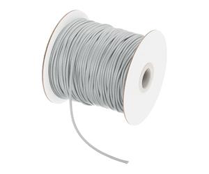 sourcing map Cordon en polyester ciré - 2 mm - Pour la fabrication de bracelets, colliers, perles, bijoux et loisirs créatifs - Gris clair - 2 mm