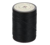 sourcing map Cordon en polyester ciré pour la fabrication de bracelets, colliers et bijoux - Noir - 0,8 mm - 48 m x 50 m