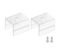 sourcing map Cordon lumiere Montage Clips, 20 Paquet Paroi Canal Montage Support Accessoires pour 15.5mm à 16.8mm LED Néon Bande, Translucent