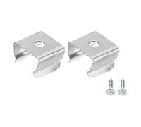 sourcing map Cordon lumiere Montage Clips, 20 Paquet Paroi Canal Montage Support Accessoires pour 9.5mm à 12mm LED Néon Bande, Inox Acier
