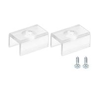 sourcing map Cordon lumiere Montage Clips, 20 Paquet Paroi Canal Montage Support Accessoires pour 9.5mm à 10mm LED Néon Bande, Translucent