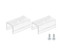 sourcing map Cordon lumiere Montage Clips, 20 Paquet Paroi Canal Montage Support Accessoires pour 9.5mm à 10.3mm LED Néon Bande, Translucent