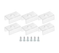 sourcing map Cordon lumiere Montage Clips, 50 Paquet Paroi Canal Montage Support Accessoires pour 11.9mm à 12.4mm LED Néon Bande, Translucent