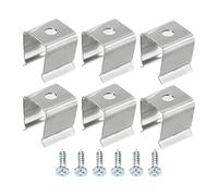 sourcing map Cordon lumiere Montage Clips, 50 Paquet Paroi Canal Montage Support Accessoires pour 8mm à 11mm LED Néon Bande, Inox Acier