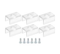 sourcing map Cordon lumiere Montage Clips, 50 Paquet Paroi Canal Montage Support Accessoires pour 9.5mm à 10mm LED Néon Bande, Translucent