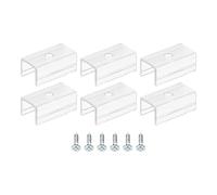 sourcing map Cordon lumiere Montage Clips, 50 Paquet Paroi Canal Montage Support Accessoires pour 9.5mm à 10.3mm LED Néon Bande, Translucent