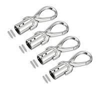 sourcing map Cordon Terminal Capuchon, 4Pcs 0.55"/14mm Terminal Capuchons Barrel Perles Terminators Cordon Trouver pour Gland Bijouterie Création Sac Sangle Bricolage, Argenté