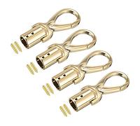 sourcing map Cordon Terminal Capuchon, 4Pcs 0.55"/14mm Terminal Capuchons Barrel Perles Terminators Cordon Trouver pour Gland Bijouterie Création Sac Sangle Bricolage, Doré