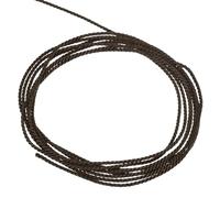 sourcing map Cordon torsadé tressé brillant à 3 plis pour loisirs créatifs, sac cadeau, rideau, décoration de Noël, marron foncé, 4,6 m x 1,5 mm - 5 m