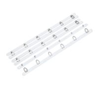 sourcing map Corset Busk 30,5 cm, 3 paires de baleines de soutien en acier à ressort, boutons à coudre en métal blanc avec 6 crochets et œillets argentés pour vêtements de femme, corset de robe de