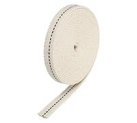 sourcing map Coton Huile Lampe Mèche 12mm Plat Large 3 Mètre/10Ft Long avec Noir Point pour Huile Lanterne Éclairage