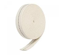 sourcing map Coton Huile Lampe Mèche 7/8 Pouce Plat Large 3 Mètre/10Ft Long avec Point noir pour Huile Lanterne Éclairage