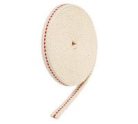 sourcing map Coton Huile Lampe Mèche 9mm Plat Large 3 Mètre/10Ft Long avec Rouge Point pour Huile Lanterne Éclairage