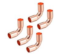 sourcing map Coude Cuivre 90 Degré Virage Court Tuyau 5Pcs 6,35mm