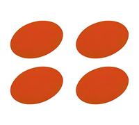 sourcing map Coudé Genou Thermocollant Tissu Écussons Réparation Patchs Ovale Orange-Red pour Vêtements Réparation Artisanat Réparation Kit Sac-à-Dos Chaussures Décoration Lot de 4