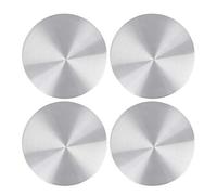 sourcing map Couleur argenté 60mm Centre Voiture Enjoliveurs Badge Autocollant emblème 4pcs