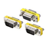 sourcing map Coupleur VGA Connecteur de Changeur de Genre VGA 15 Broches Mâle vers Mâle/Mâle vers Femelle/Femelle vers Femelle Adaptateur VGA Transformation pour Rallonge de Câble, Paquet de 3