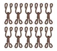 sourcing map Couture crochet et Œil, 12pcs - Polyester Couvert Couture crochet et Yeux Fermeture pour Vêtements, Soutien-gorge, Jupe, Couture DIY (Marron, 37mm Longueur)
