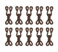 sourcing map Couture crochet et Œil, 12pcs - Polyester Couvert Couture crochet et Yeux Fermeture pour Vêtements, Soutien-gorge, Jupe, Couture DIY Artisanat (Marron, 27mm Longueur)