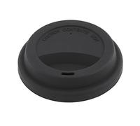 sourcing map Couvercle Tasse Resuable ronde en silicone étanche Noir