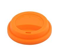 sourcing map Couvercle Tasse Resuable ronde en silicone étanche Orange