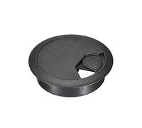 sourcing map Couvercle trou câble 2-1/8" Passe-câbles bureau pour plastique organiseur 5Pcs(Noir)