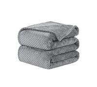 sourcing map- Couverture de lit en molleton de flanelle légère et douce, gris Full/Queen(78*90)