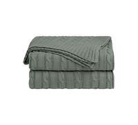 sourcing map- Couverture tricotée douce 100 % coton pour canapé et lit, Gris Throw (50 *60)