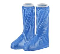 sourcing map Couvre-chaussures imperméables en PVC antidérapant avec fermeture éclair pour homme et femme, bleu, XX-Large