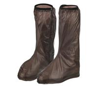sourcing map Couvre-chaussures imperméables en PVC antidérapant avec fermeture éclair pour homme et femme, marron, XX-Large